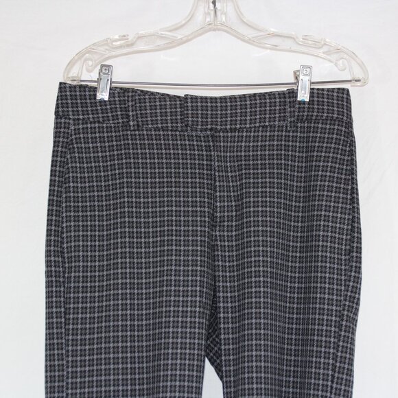 Free People Women's Jana Flare Trouser Pants Houndstooth Plaid Black Gray Sz 6 - Picture 7 of 14